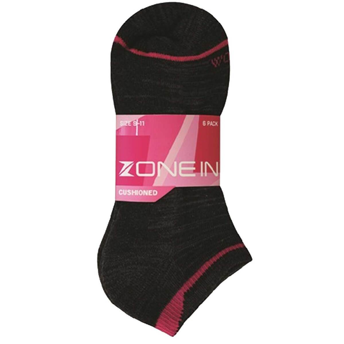 Zone In Women's Athletic Casual 6 Pack Ankle Socks Zone In Women's Athletic Casual 6 Pack Ankle Socks