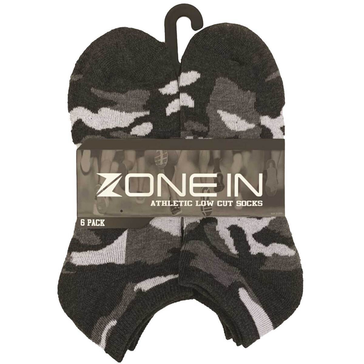 Zone In Women's Athletic Casual 6 Pack Ankle Socks - Camo - M - Camo M Zone In Women's Athletic Casual 6 Pack Ankle Socks - Camo - M - Camo M