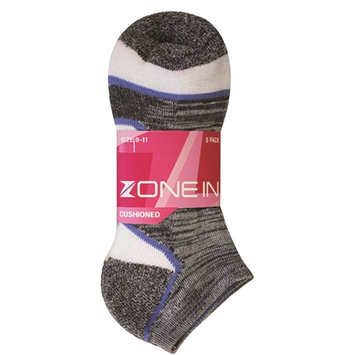 Zone In Women's Athletic Casual 6 Pack Ankle Socks Zone In Women's Athletic Casual 6 Pack Ankle Socks