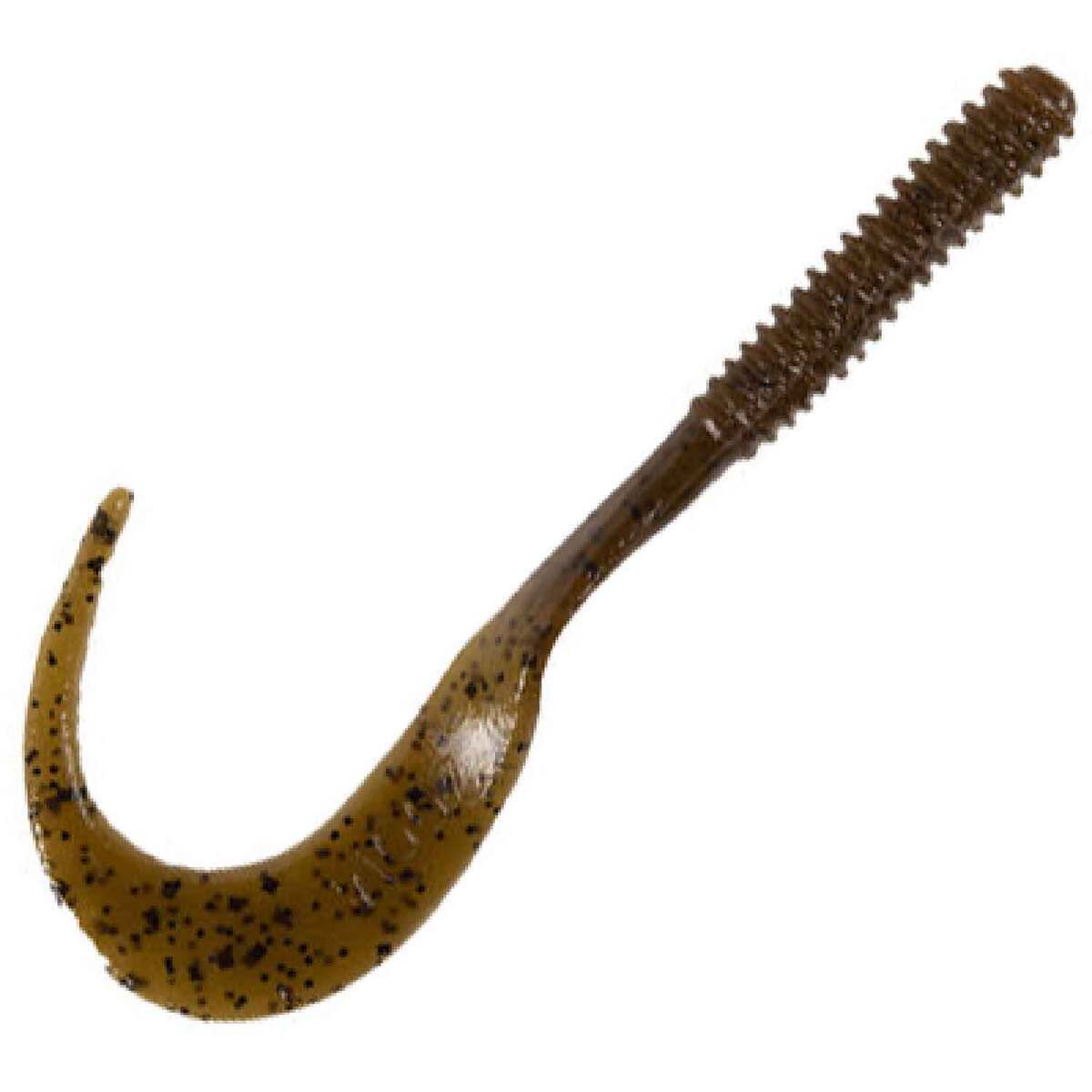 Zoom Dead Ringer Curly Tail Worm - Green Pumpkin, 4in - Green Pumpkin ...