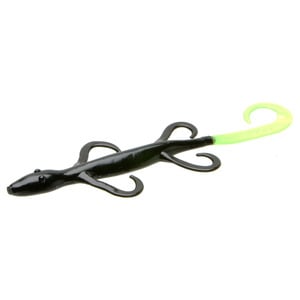 Zoom Lizard - Black/Chartreuse Tail, 6in