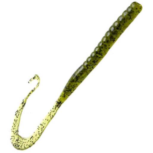 Zoom Magnum II Curly Tail Worm – Pumpkin Chartreuse