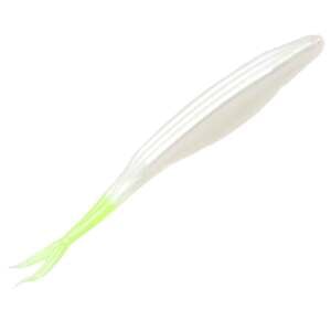 Zoom Super Fluke Soft Jerkbait - White Pearl/Chartreuse Tail, 5-1/4in