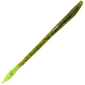 Zoom Trick Worms - Watermelon / Chartreuse Tail, 6.5in