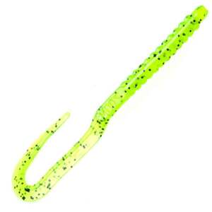 Zoom U-Tale Worms - Chartreuse / Pepper Flake, 6in