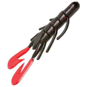Zoom UV Speed Craw Soft Craw Bait - Black Red/Red Craw, 3-1/2in