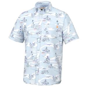 Huk Men's Kona Button Down Short Sleeve Fishing Shirt