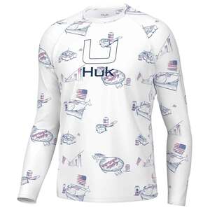 Huk Men's Pursuit Performance Crew Long Sleeve Fishing Shirt